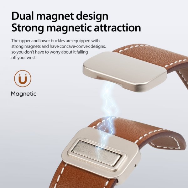 Dux Ducis Samsung Galaxy Watch 20mm Ranneke YA Series Ruskea