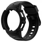 Spigen Samsung Galaxy Watch 4/5 40mm -kuori ja ranneke Rugged Armor Pro Charcoal Gray