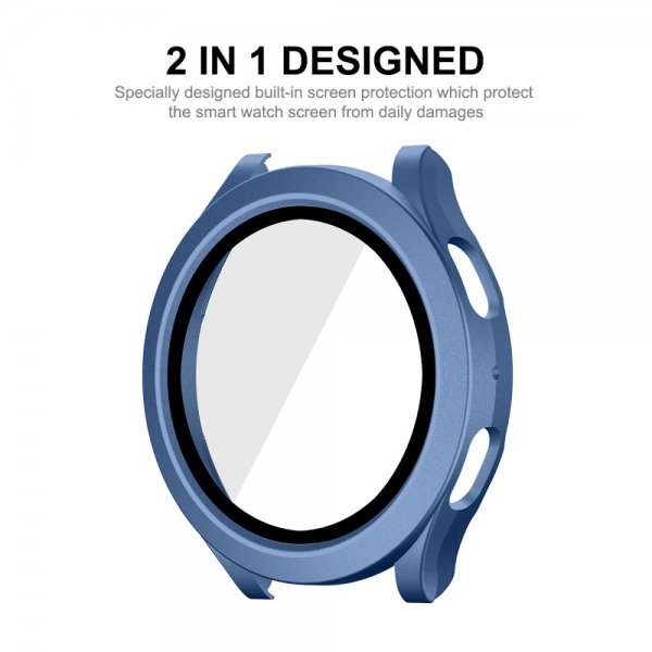 Enkay Samsung Galaxy Watch 4/5 44mm Kuori integroidulla näytönsuojalla Sininen