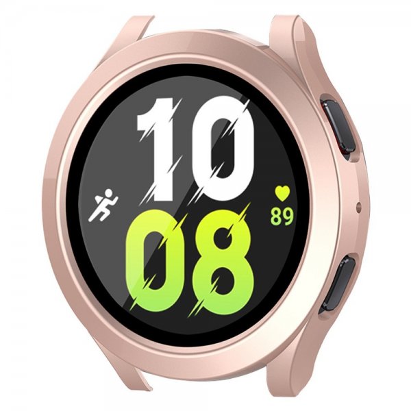 Enkay Samsung Galaxy Watch 4/5 44mm Kuori integroidulla näytönsuojalla Ruusukulta