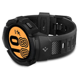 Spigen Samsung Galaxy Watch 4/5 44mm Kuori ja ranneke Rugged Armor Pro Musta
