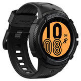 Spigen Samsung Galaxy Watch 4/5 44mm Kuori ja ranneke Rugged Armor Pro Musta