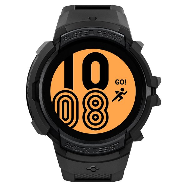 Spigen Samsung Galaxy Watch 4/5 44mm Kuori ja ranneke Rugged Armor Pro Musta
