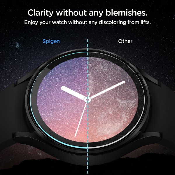Spigen Samsung Galaxy Watch 4/5 44mm Näytönsuoja GLAS.tR EZ Fit 2-pack