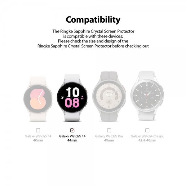 Ringke Samsung Galaxy Watch 4/5 44mm näytönsuoja Sapphire Crystal Screen Protector