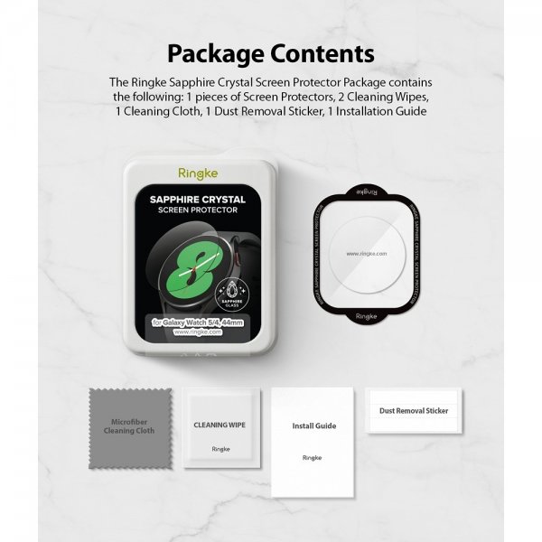 Ringke Samsung Galaxy Watch 4/5 44mm näytönsuoja Sapphire Crystal Screen Protector