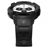 Spigen Samsung Galaxy Watch 4 Classic 42mm Kuori rannekkeella Rugged Armor Pro Musta