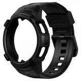 Spigen Samsung Galaxy Watch 4 Classic 46mm -kuori rannekkeella Rugged Armor Pro Musta