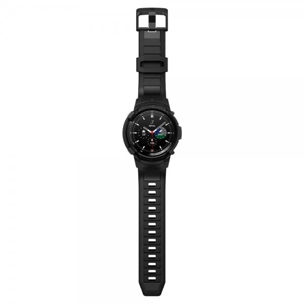 Spigen Samsung Galaxy Watch 4 Classic 46mm -kuori rannekkeella Rugged Armor Pro Musta