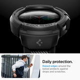 Spigen Samsung Galaxy Watch 5 Pro 45mm Kuori ja ranneke Rugged Armor Pro Musta