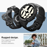 Spigen Samsung Galaxy Watch 6 40mm Suojakuori ja ranneke Rugged Armor Pro Musta