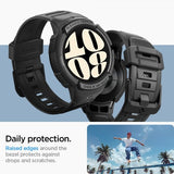 Spigen Samsung Galaxy Watch 6 40mm Suojakuori ja ranneke Rugged Armor Pro Musta