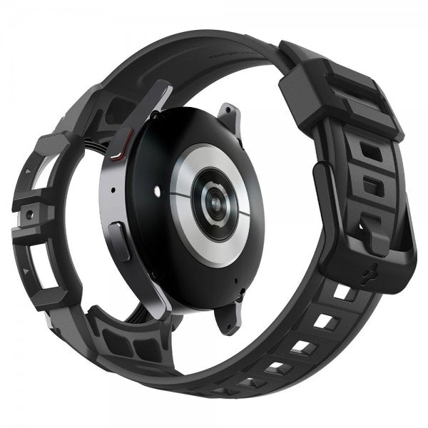 Spigen Samsung Galaxy Watch 6 40mm Suojakuori ja ranneke Rugged Armor Pro Musta
