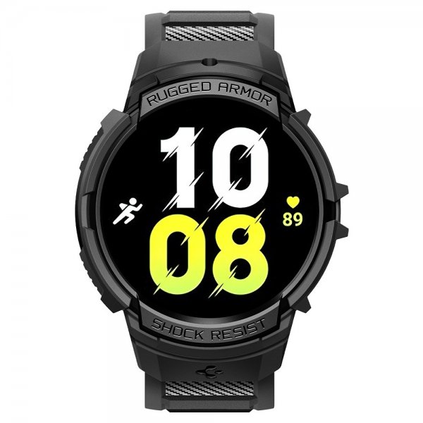 Spigen Samsung Galaxy Watch 6 40mm Suojakuori ja ranneke Rugged Armor Pro Musta