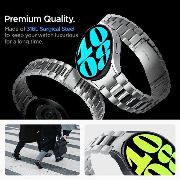 Spigen Samsung Galaxy Watch 6 44mm ranneke Modern Fit 316L Hopea
