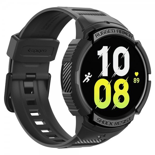 Spigen Samsung Galaxy Watch 6 44mm Kuori ja ranneke Rugged Armor Pro Musta