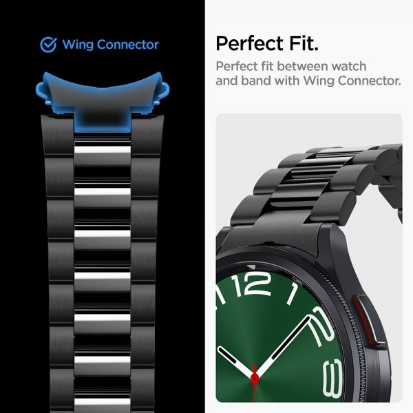 Spigen Samsung Galaxy Watch 6 Classic 47mm ranneke Modern Fit 316L musta