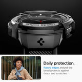 Spigen Samsung Galaxy Watch 6 Classic 47mm Kuori ja ranneke Rugged Armor Pro Musta