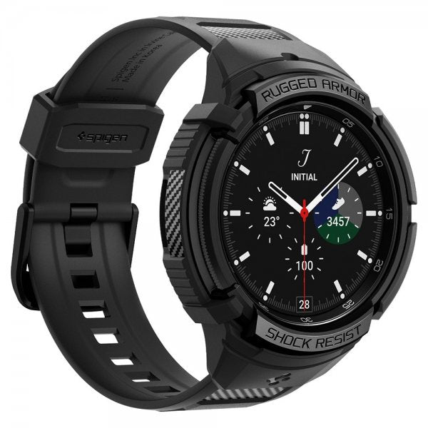 Spigen Samsung Galaxy Watch 6 Classic 47mm Kuori ja ranneke Rugged Armor Pro Musta