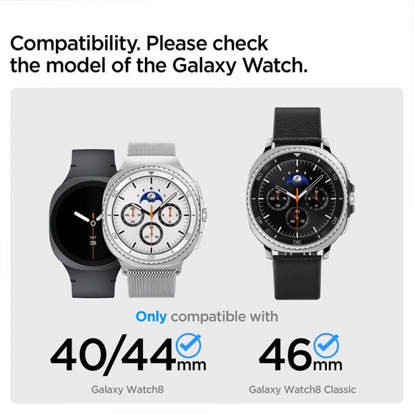Spigen Samsung Galaxy Watch 8 40/44mm/Classic 46mm ranneke Enzo Musta