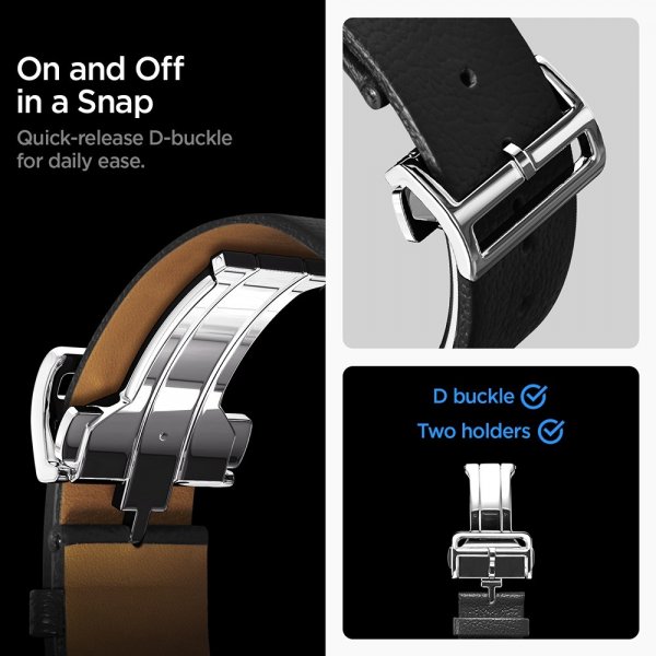 Spigen Samsung Galaxy Watch 8 40/44mm/Classic 46mm ranneke Enzo Musta