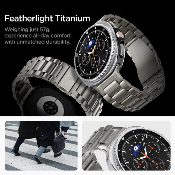 Spigen Samsung Galaxy Watch 8 40/44mm/Classic 46mm ranneke Modern Fit Titanium Natural Titanium