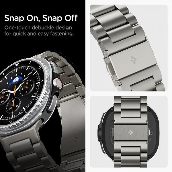 Spigen Samsung Galaxy Watch 8 40/44mm/Classic 46mm ranneke Modern Fit Titanium Natural Titanium