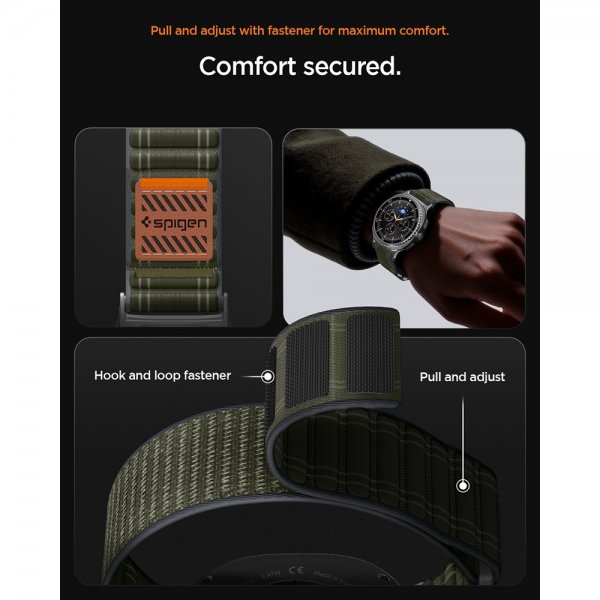 Spigen Samsung Galaxy Watch 8 40/44mm/Classic 46mm ranneke WBF0 vihreä