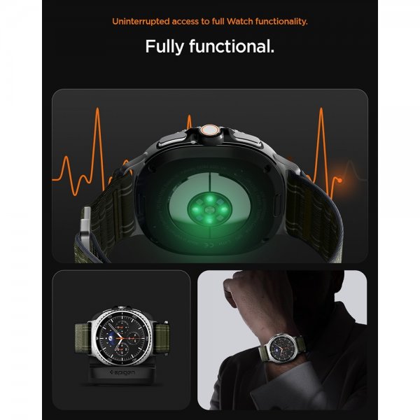 Spigen Samsung Galaxy Watch 8 40/44mm/Classic 46mm ranneke WBF0 vihreä