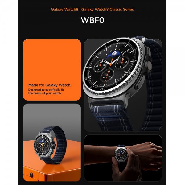 Spigen Samsung Galaxy Watch 8 40/44mm/Classic 46mm ranneke WBF0 Navy