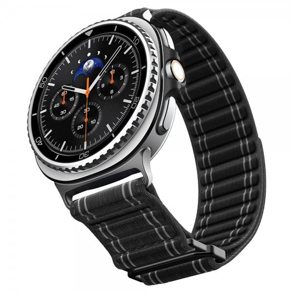 Spigen Samsung Galaxy Watch 8 40/44mm/Classic 46mm ranneke WBF0 Musta