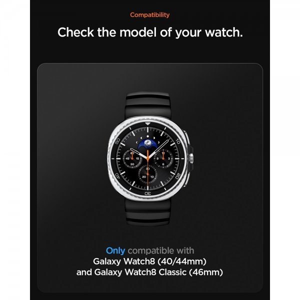 Spigen Samsung Galaxy Watch 8 40/44mm/Classic 46mm ranneke WBS2 musta