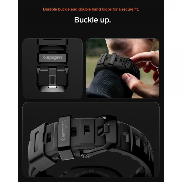 Spigen Samsung Galaxy Watch 8 40/44mm/Classic 46mm ranneke WBS2 musta