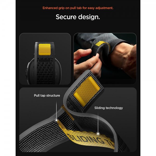 Spigen Samsung Galaxy Watch 8 40/44mm/Classic 46mm ranneke Athlex Air Active musta
