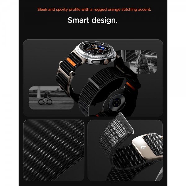 Spigen Samsung Galaxy Watch 8 40/44mm/Classic 46mm -ranneke DuraPro Flex Musta