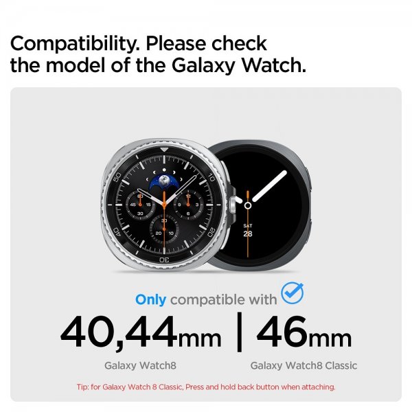 Spigen Samsung Galaxy Watch 8 40/44mm/Classic 46mm ranneke Modern Fit Hopea