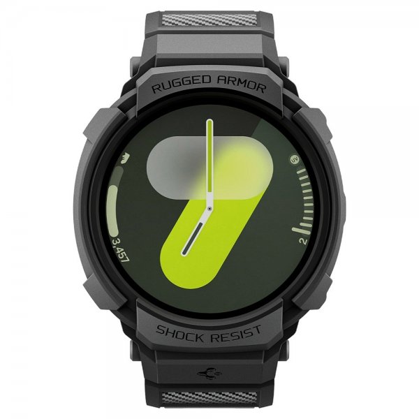 Spigen Samsung Galaxy Watch 8 40mm Ranneke ja Suojakuori Rugged Armor Pro Matte Black