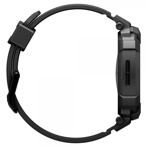 Spigen Samsung Galaxy Watch 8 40mm Ranneke ja Suojakuori Rugged Armor Pro Matte Black