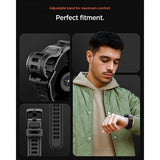 Spigen Samsung Galaxy Watch 8 44mm ranneke ja suojakotelo Rugged Armor Pro Matte Black