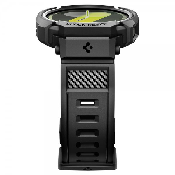 Spigen Samsung Galaxy Watch 8 44mm ranneke ja suojakotelo Rugged Armor Pro Matte Black