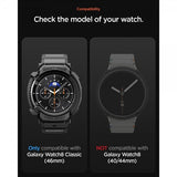 Spigen Samsung Galaxy Watch 8 Classic 46mm ranneke ja suojakotelo Rugged Armor Pro Matte Black