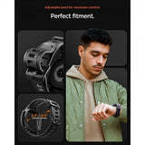 Spigen Samsung Galaxy Watch 8 Classic 46mm ranneke ja suojakotelo Rugged Armor Pro Matte Black