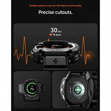 Spigen Samsung Galaxy Watch 8 Classic 46mm ranneke ja suojakotelo Rugged Armor Pro Matte Black