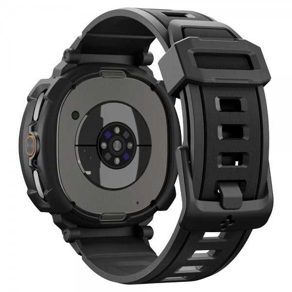 Spigen Samsung Galaxy Watch 8 Classic 46mm ranneke ja suojakotelo Rugged Armor Pro Matte Black