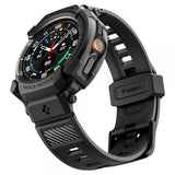 Spigen Samsung Galaxy Watch 8 Classic 46mm ranneke ja suojakotelo Rugged Armor Pro Matte Black