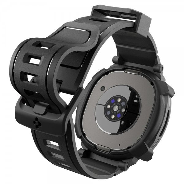 Spigen Samsung Galaxy Watch 8 Classic 46mm ranneke ja suojakotelo Rugged Armor Pro Matte Black