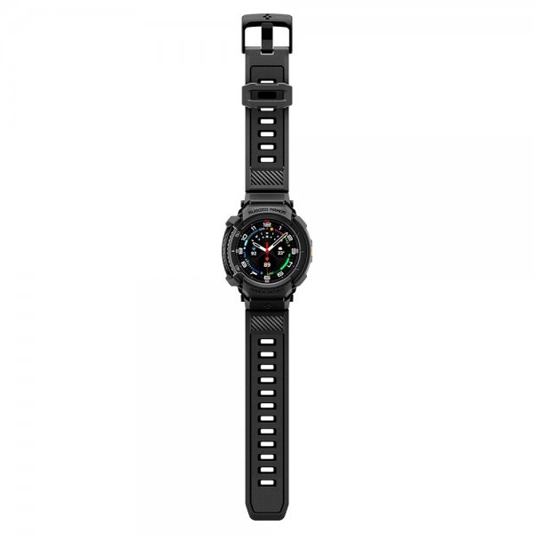 Spigen Samsung Galaxy Watch 8 Classic 46mm ranneke ja suojakotelo Rugged Armor Pro Matte Black