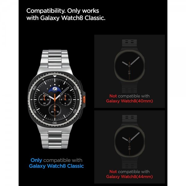 Spigen Samsung Galaxy Watch 8 Classic 46mm Näytönsuoja GLAS.tR EZ Fit 2-pakkaus