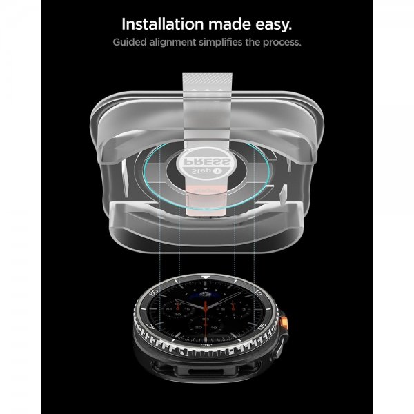 Spigen Samsung Galaxy Watch 8 Classic 46mm Näytönsuoja GLAS.tR EZ Fit 2-pakkaus