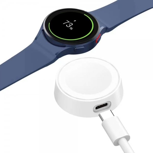 Samsung Galaxy Watch -laturi, kannettava, magneettinen, valkoinen